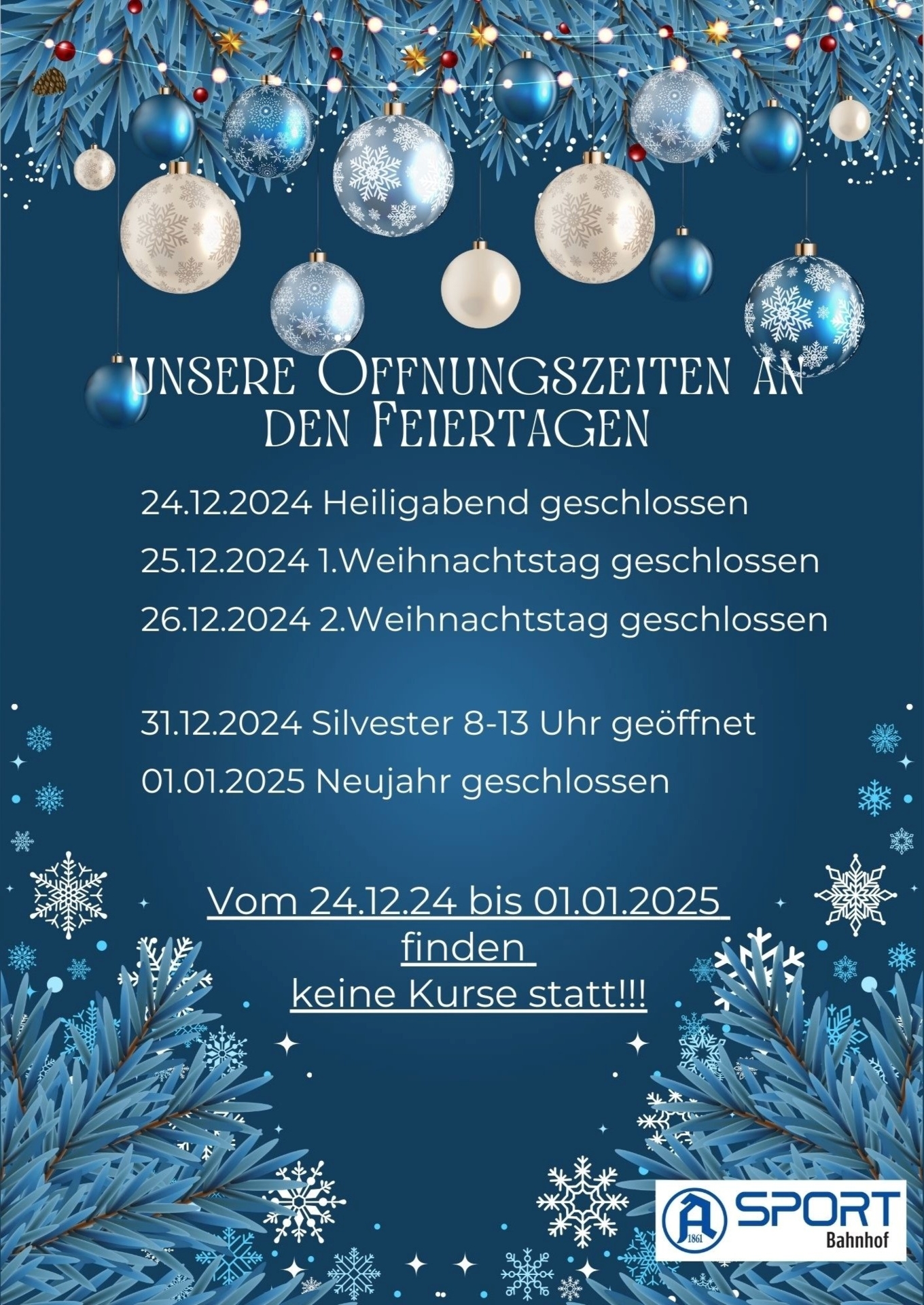 Öffnungszeiten SPORTbahnhof