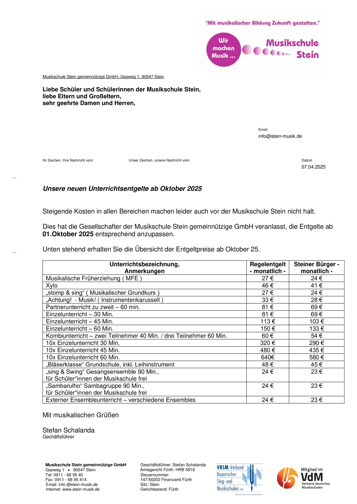 Entgelterhöhung