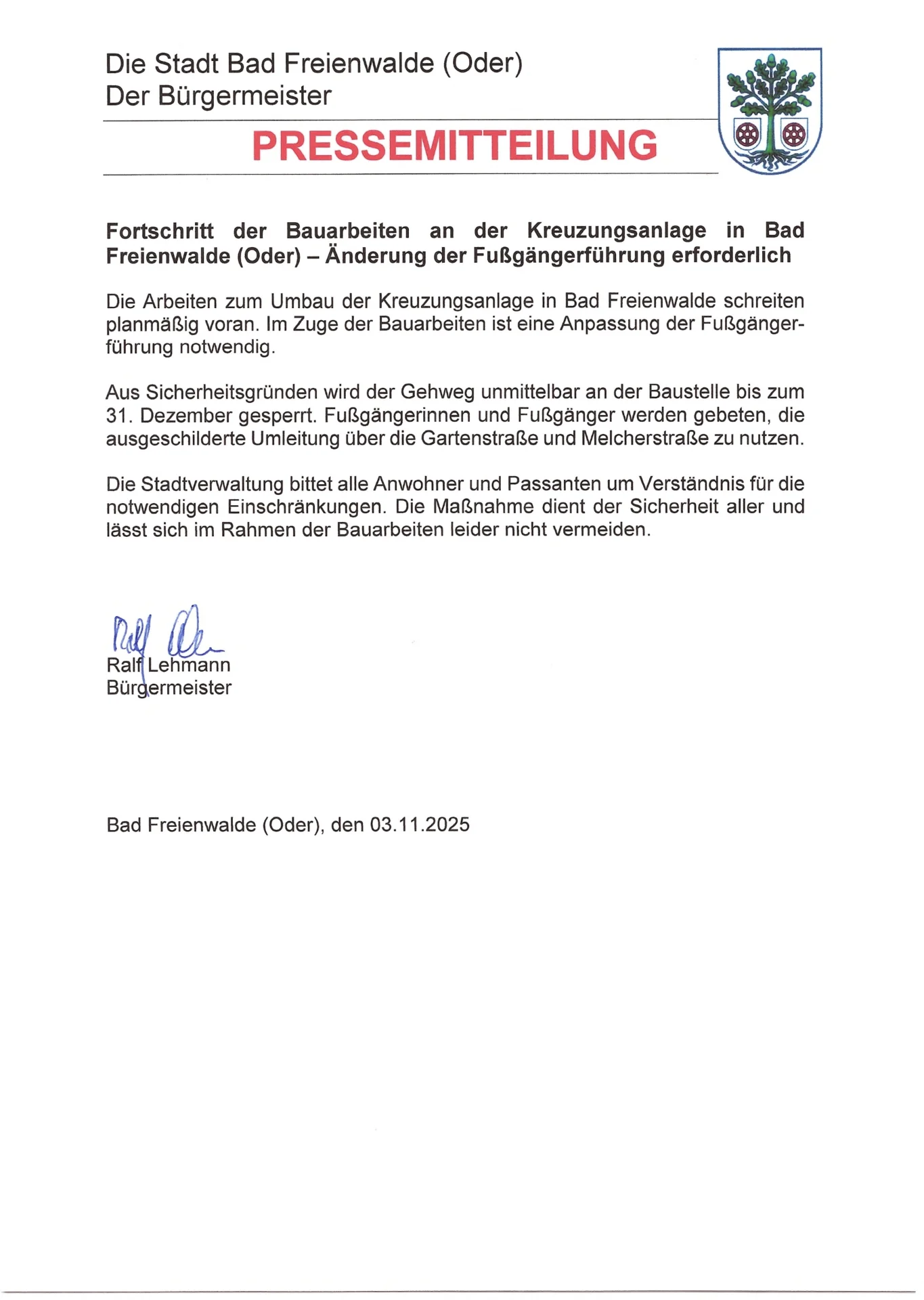 PM_Kreuzungsanlage_Änderung der Fußgängerführung