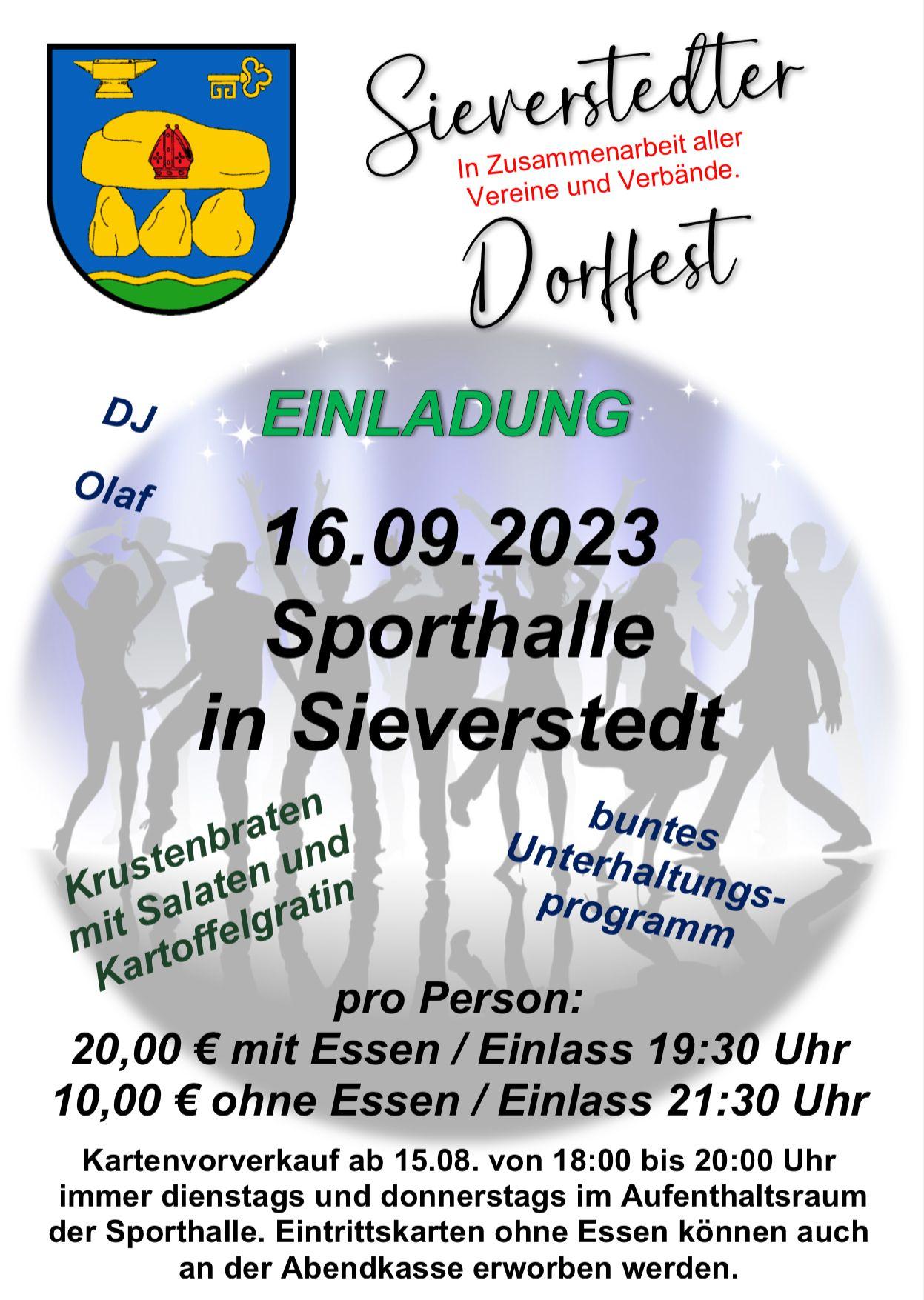 Dorffest 16. Sept. 2023 - Plakat