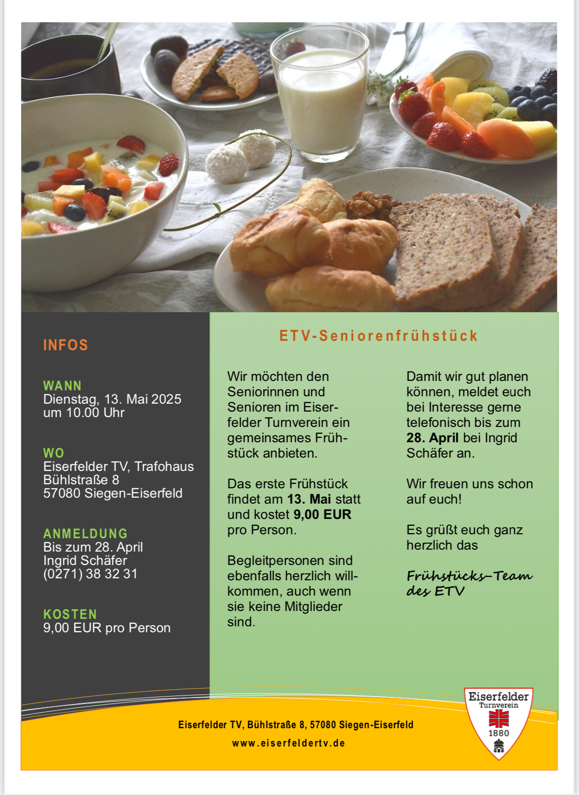 ETV Seniorenfrühstück