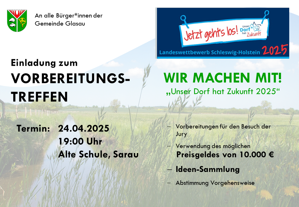 Plakat Uns Dorf hat Zukunft 2025
