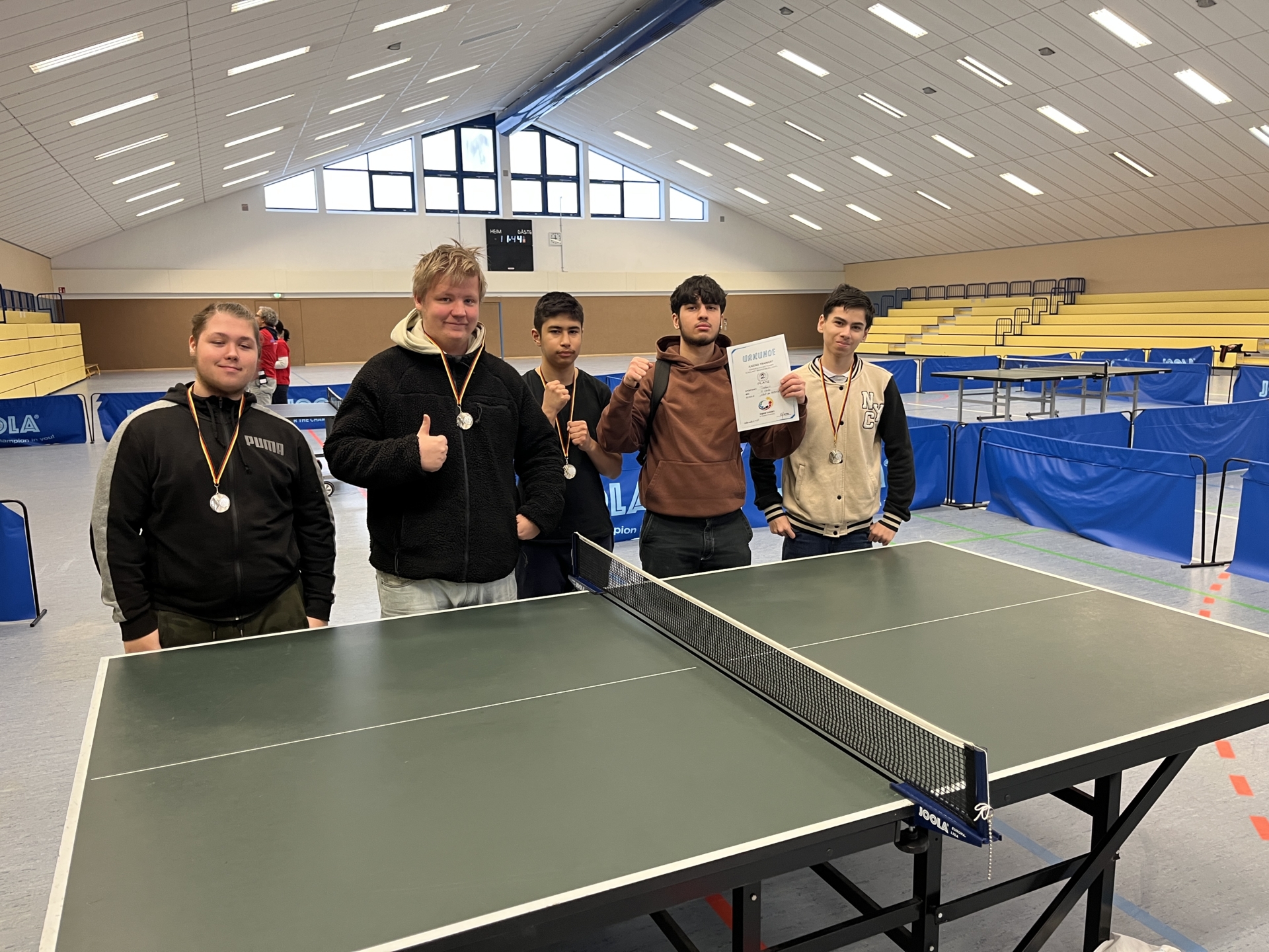 Die erfolgreiche Mannschaft; (c) Schule am Nuthteal, 2025, eigenes Foto