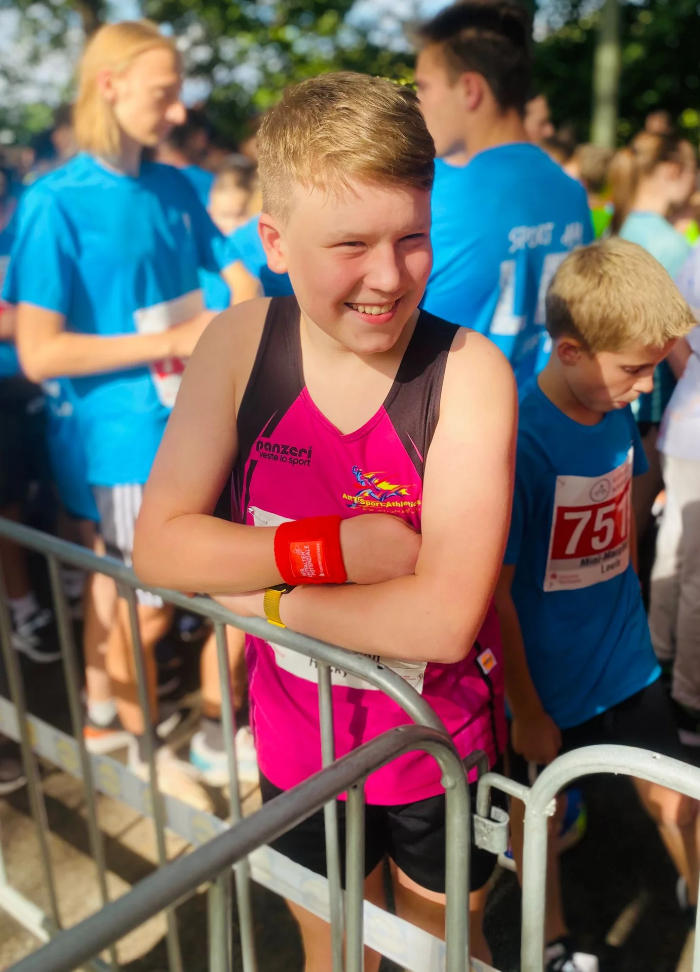 Rocky vor dem Start zum Minimarathon