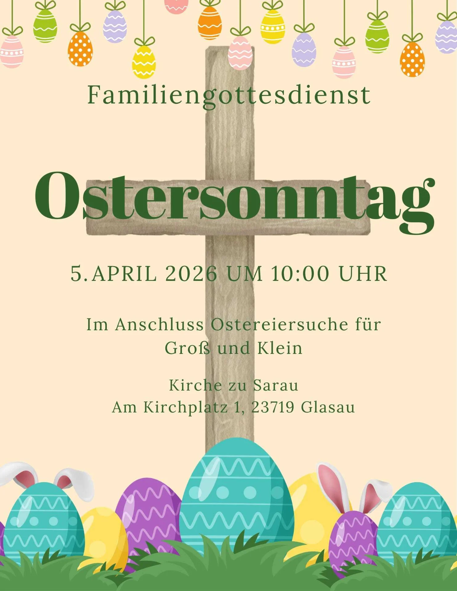 Aushang Ostergottesdienst