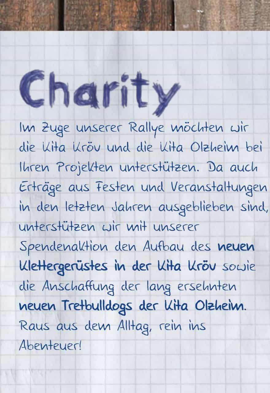 Charity- Aufruf