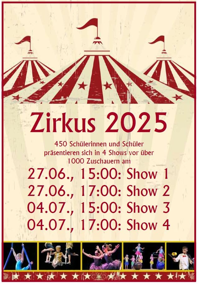 Plakat Zirkus Schüler TEASER