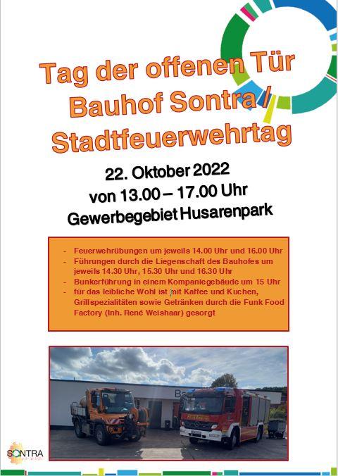 Plakat: Tag der offenen Tür Bauhof - Stadtfeuerwehrtag