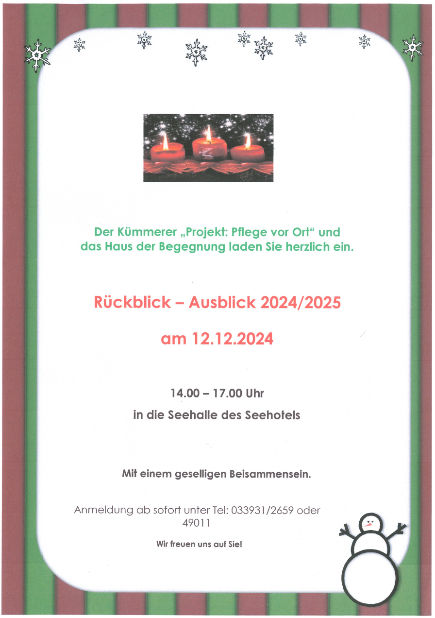 Rückblick - Ausblick Kümmerer HdB