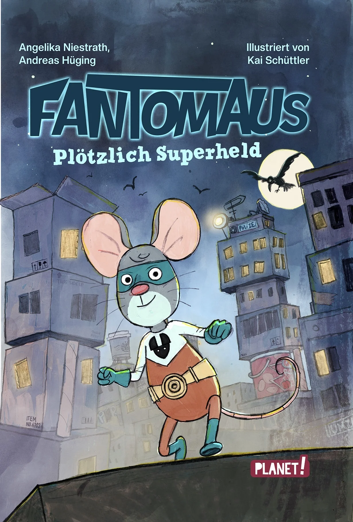 Wie Fantomaus Pet City rettet, erfahren Kinder zwischen sechs und zehn Jahren bei einer Lesung am 21. Juli im Jugendfreizeitzentrum Nord in Pritzwalk. Foto: Buchcover