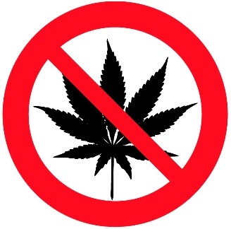 Verbotsschld Cannabis