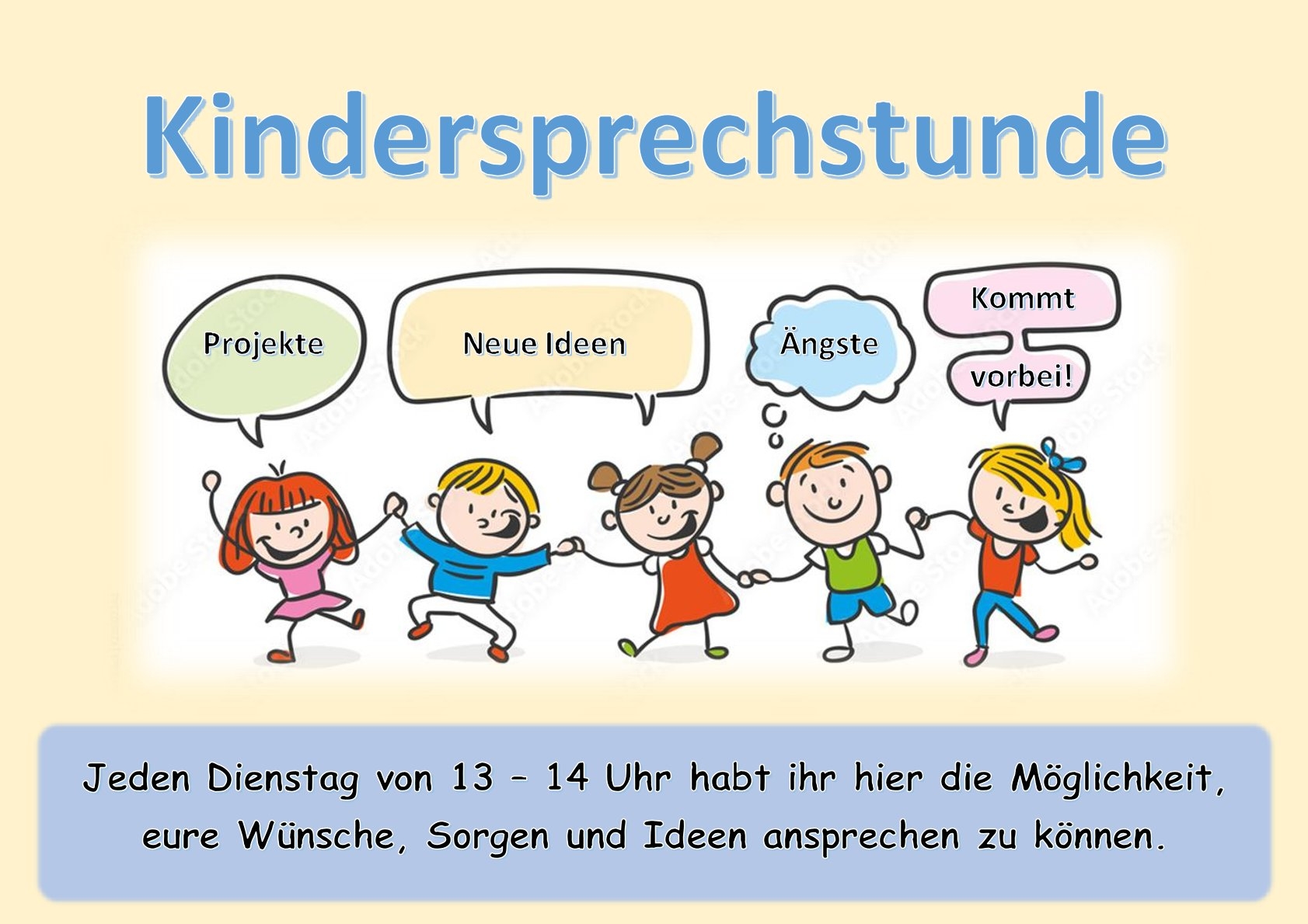 Schild Kindersprechstunde