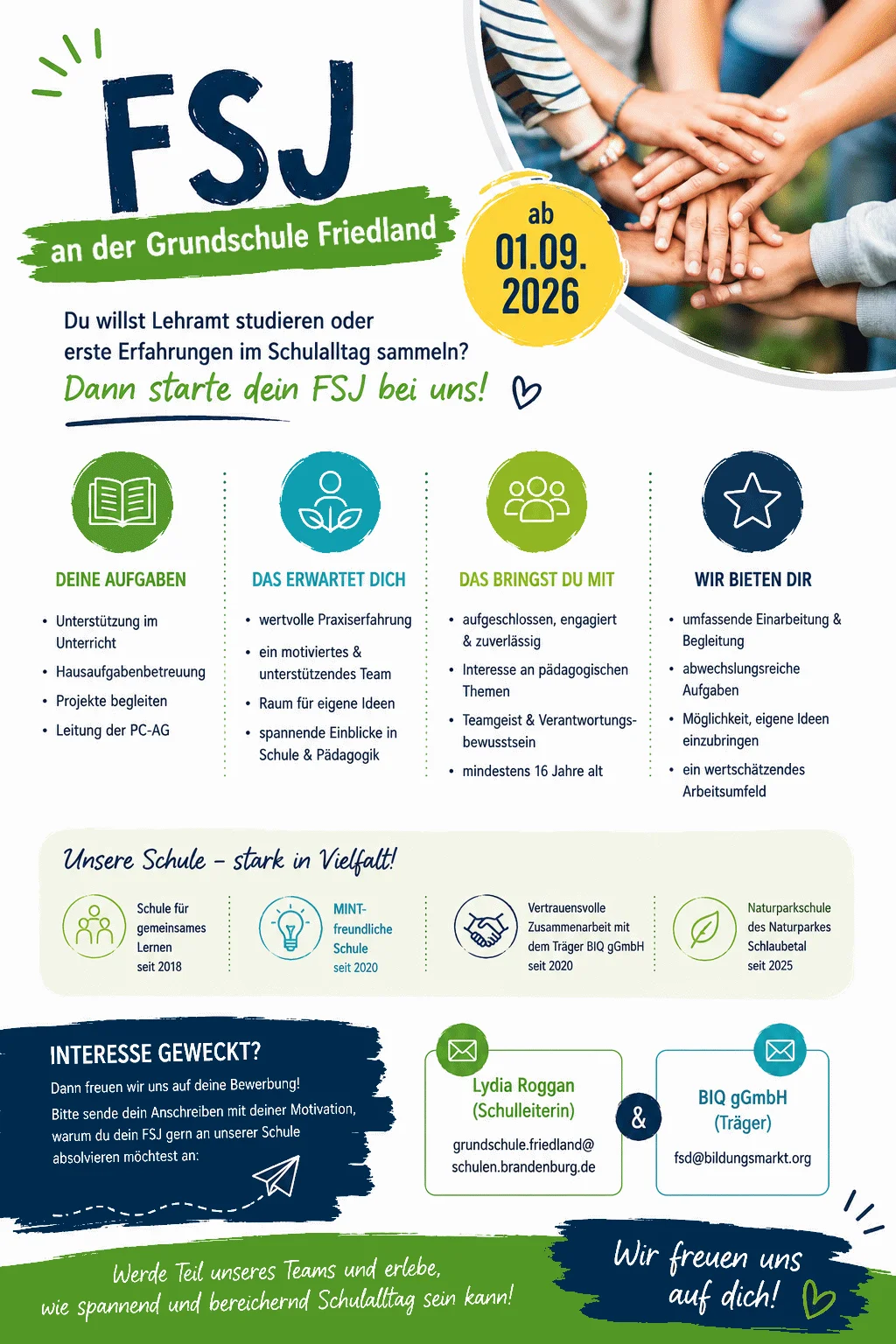 FSJ Grundschule Friedland - Flyer 2026