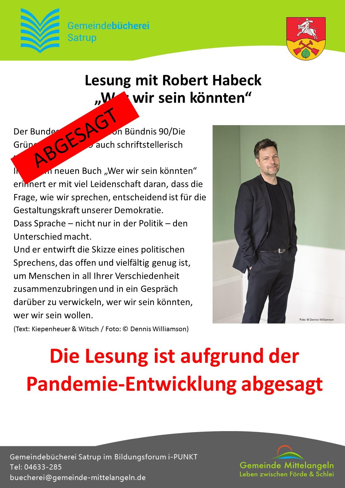 Absage Lesung Robert Habeck
