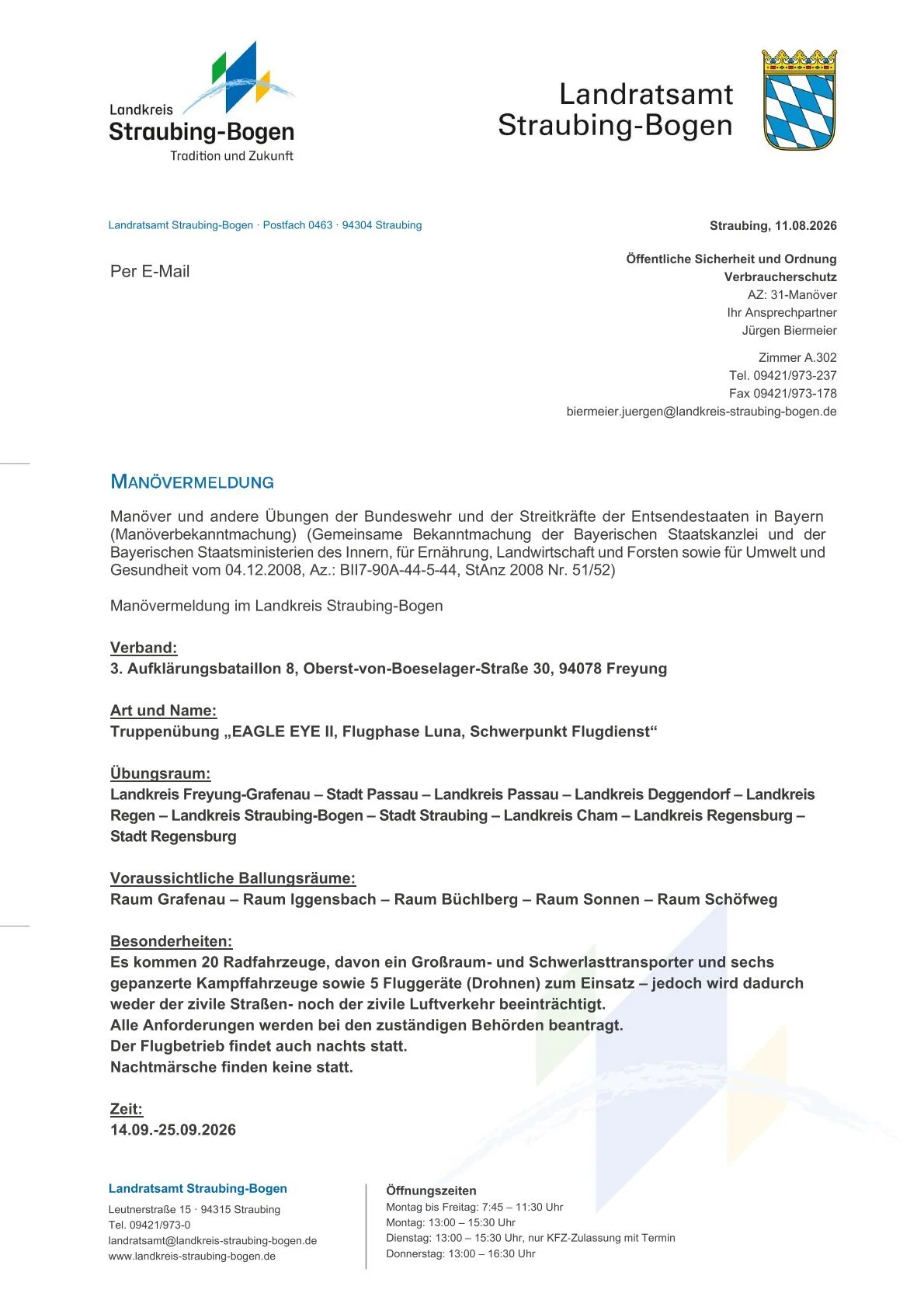 Manövermeldung Eagle Eye II, Flugphase LUNA, Schwerpunkt Flugdienst-1