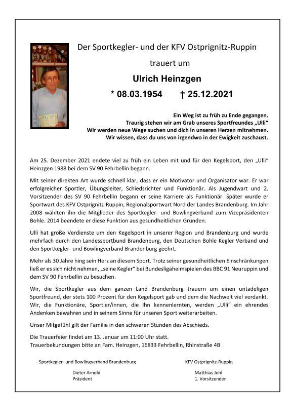 Nachruf U. Heinzgen