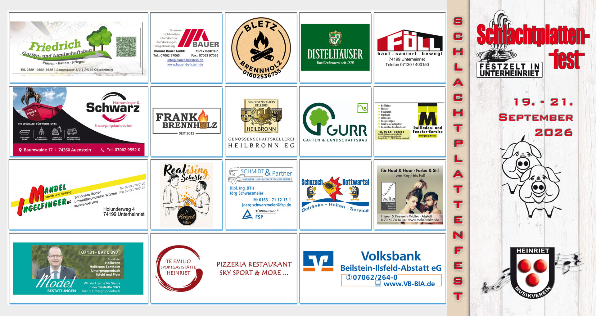 Schlachtplattenfest Flyer 2026 Aussen