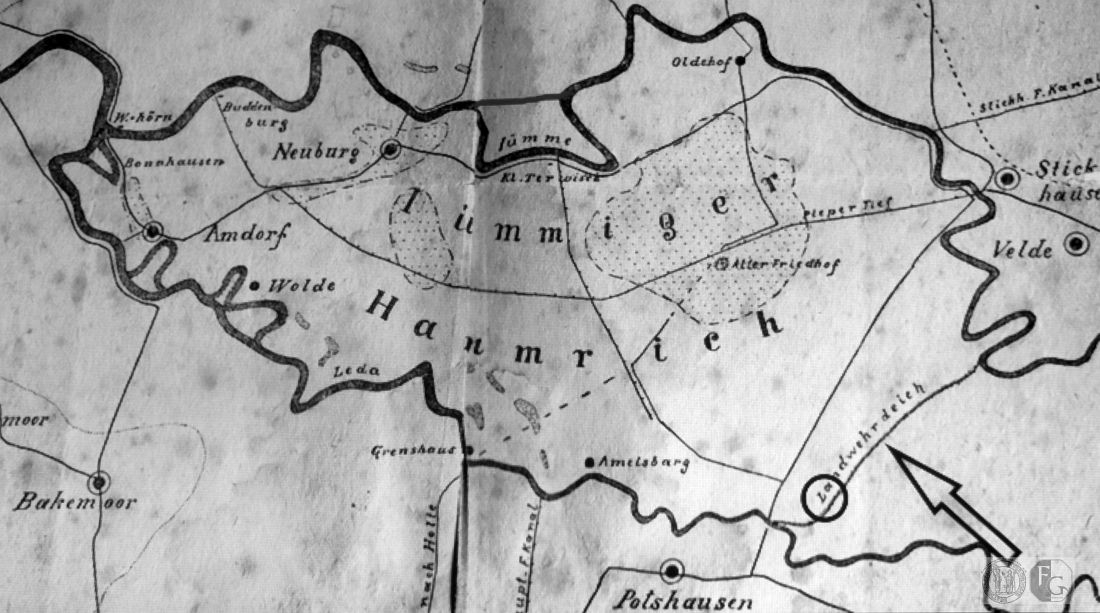 Karte Jümmiger Hammrich