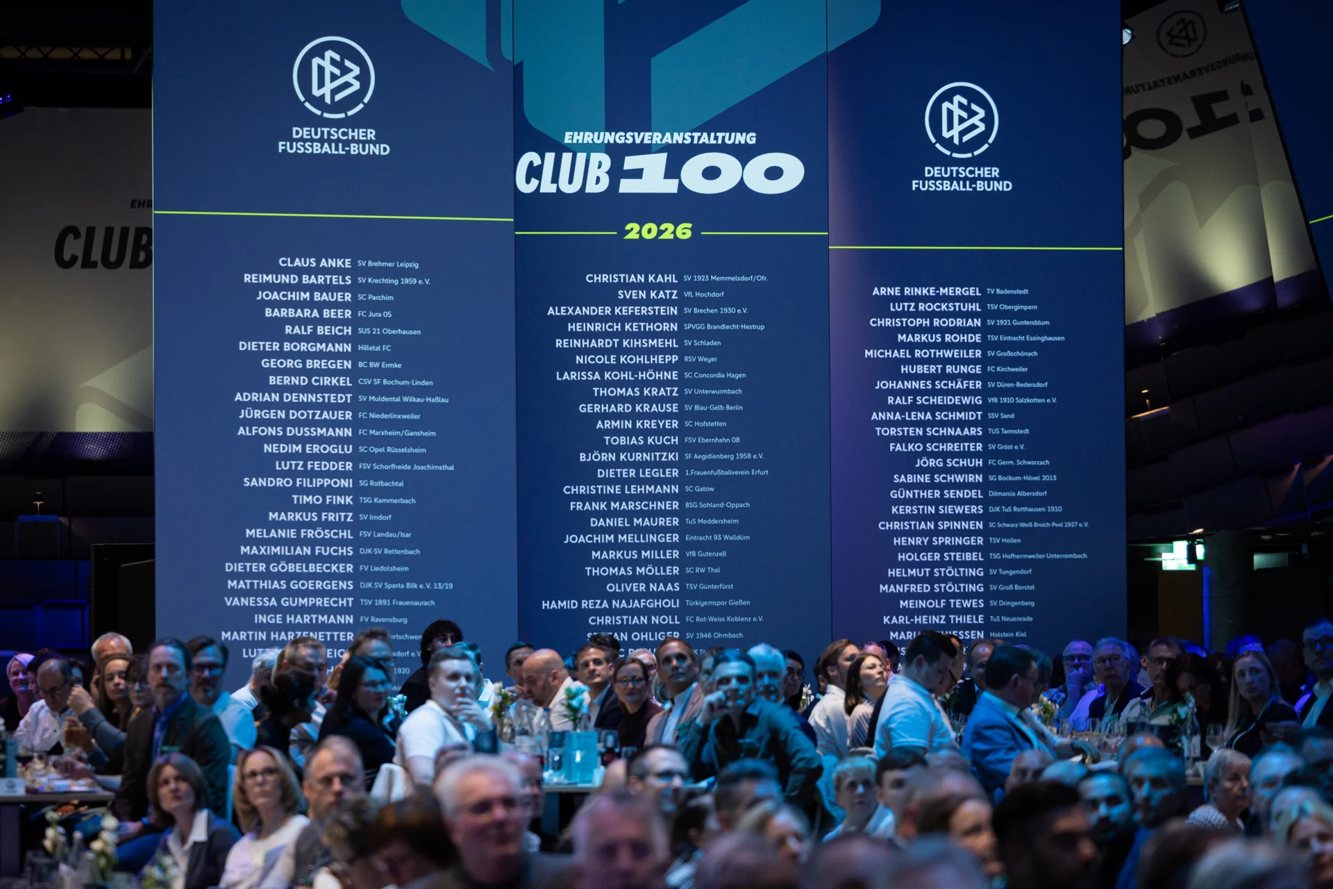 Club 100 – die Ausgezeichnetentafel