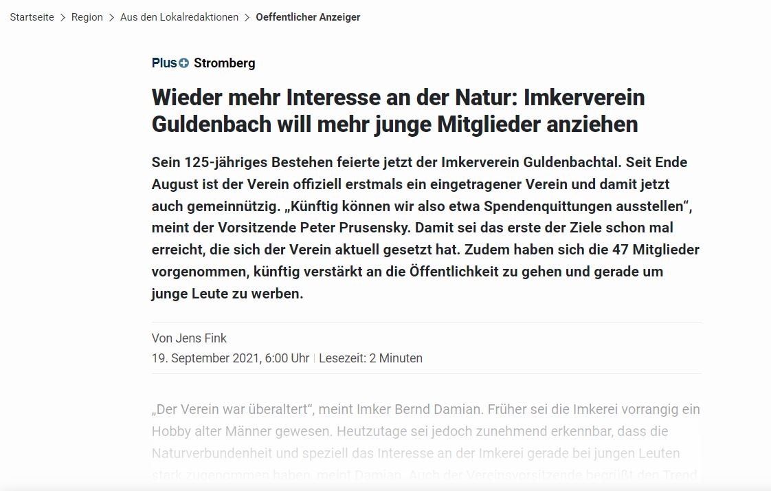 Wieder mehr Interesse an der Natur