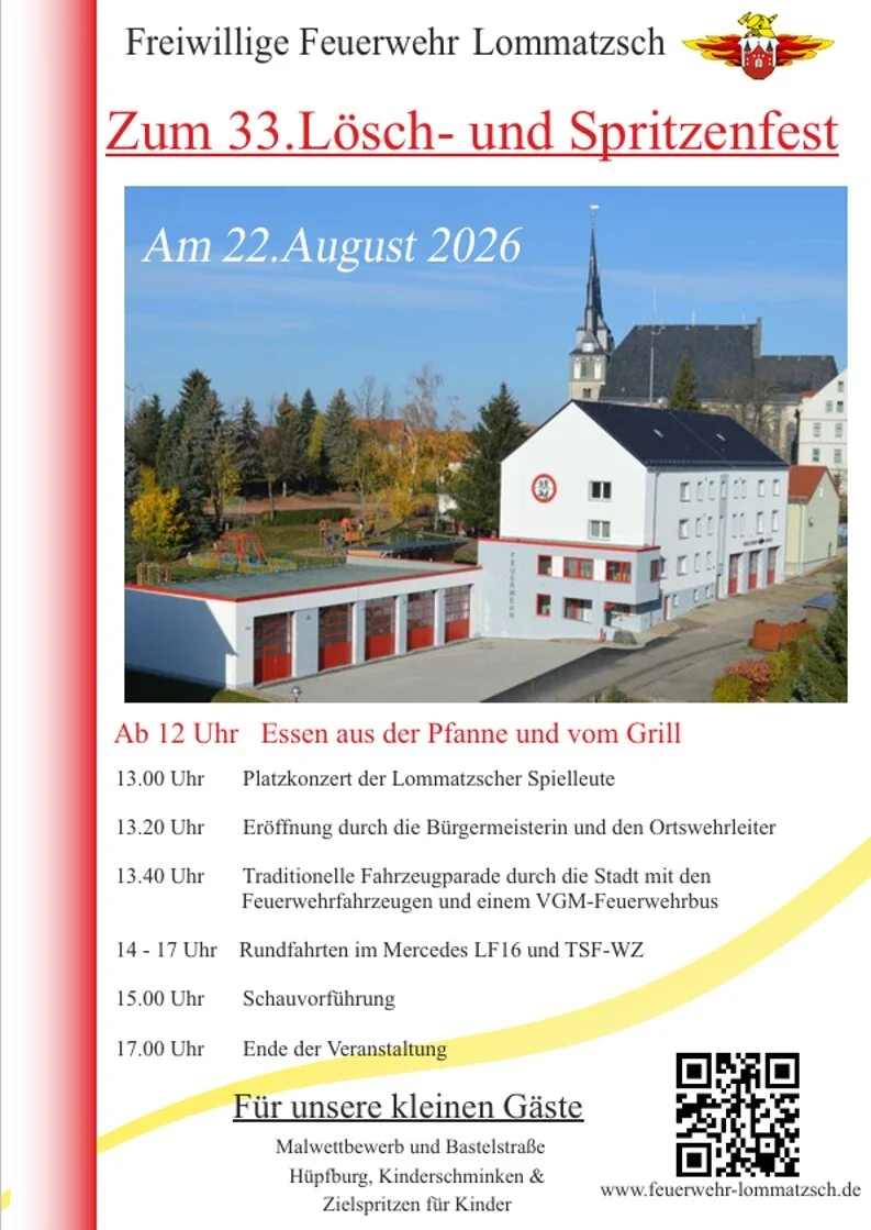 Plakat 33. Lösch- und Spritzenfest FF Lommatzsch