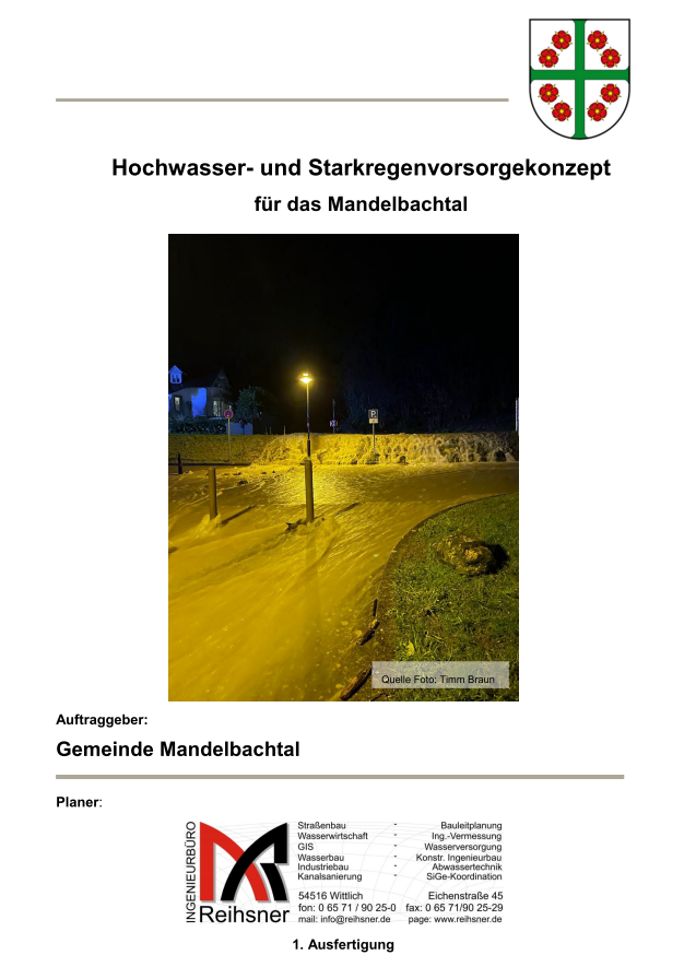 Cover Starkregen- & Hochwasservorsorgekonzept