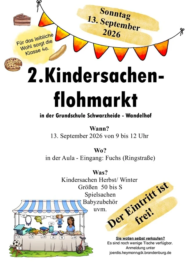 2. Kindersachenflohmarkt an der Grundschule Schwarzheide