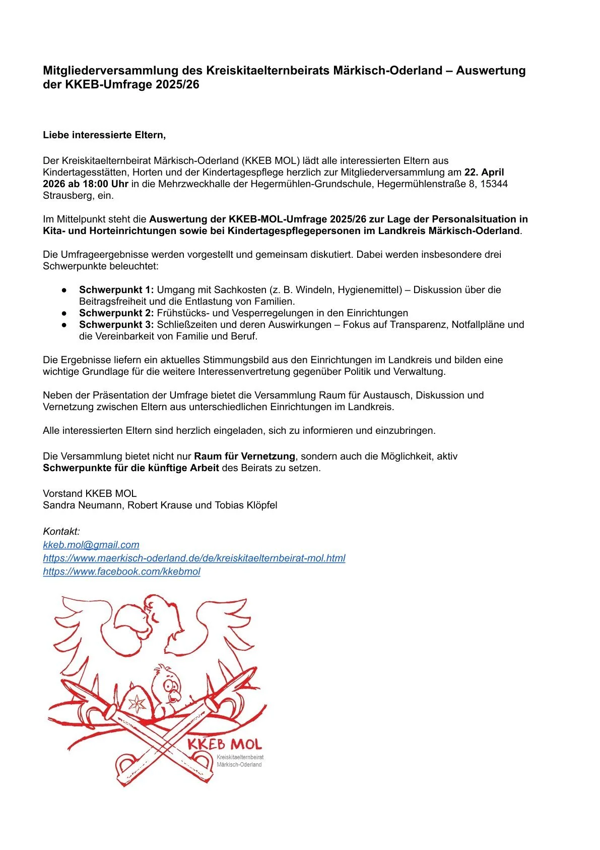 Pressemitteilung Kreiskitaelternbeirat