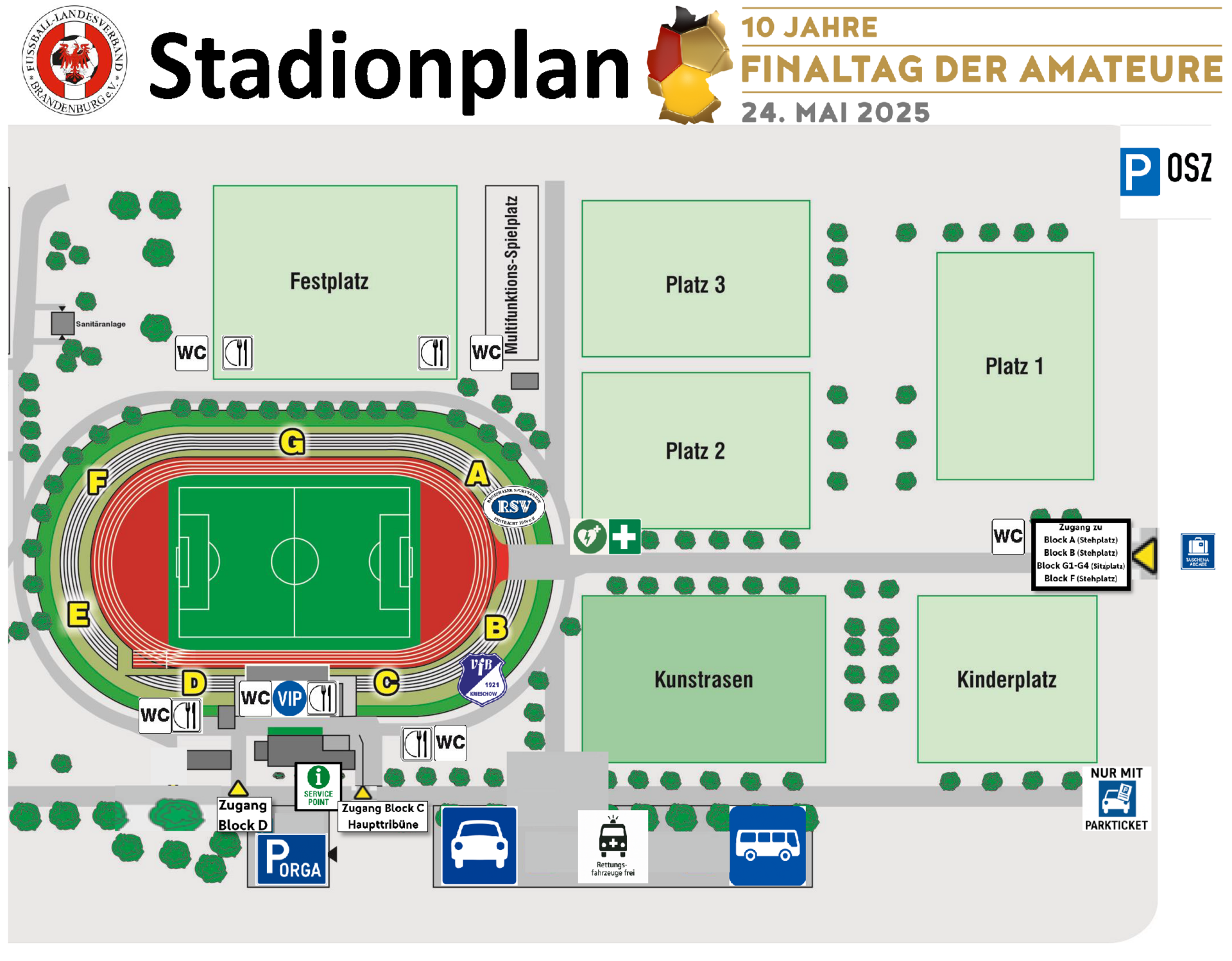 Stadionplan Zuschauer