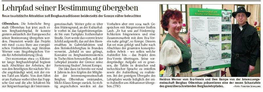 Lehrpfad seiner Bestimmung übergeben