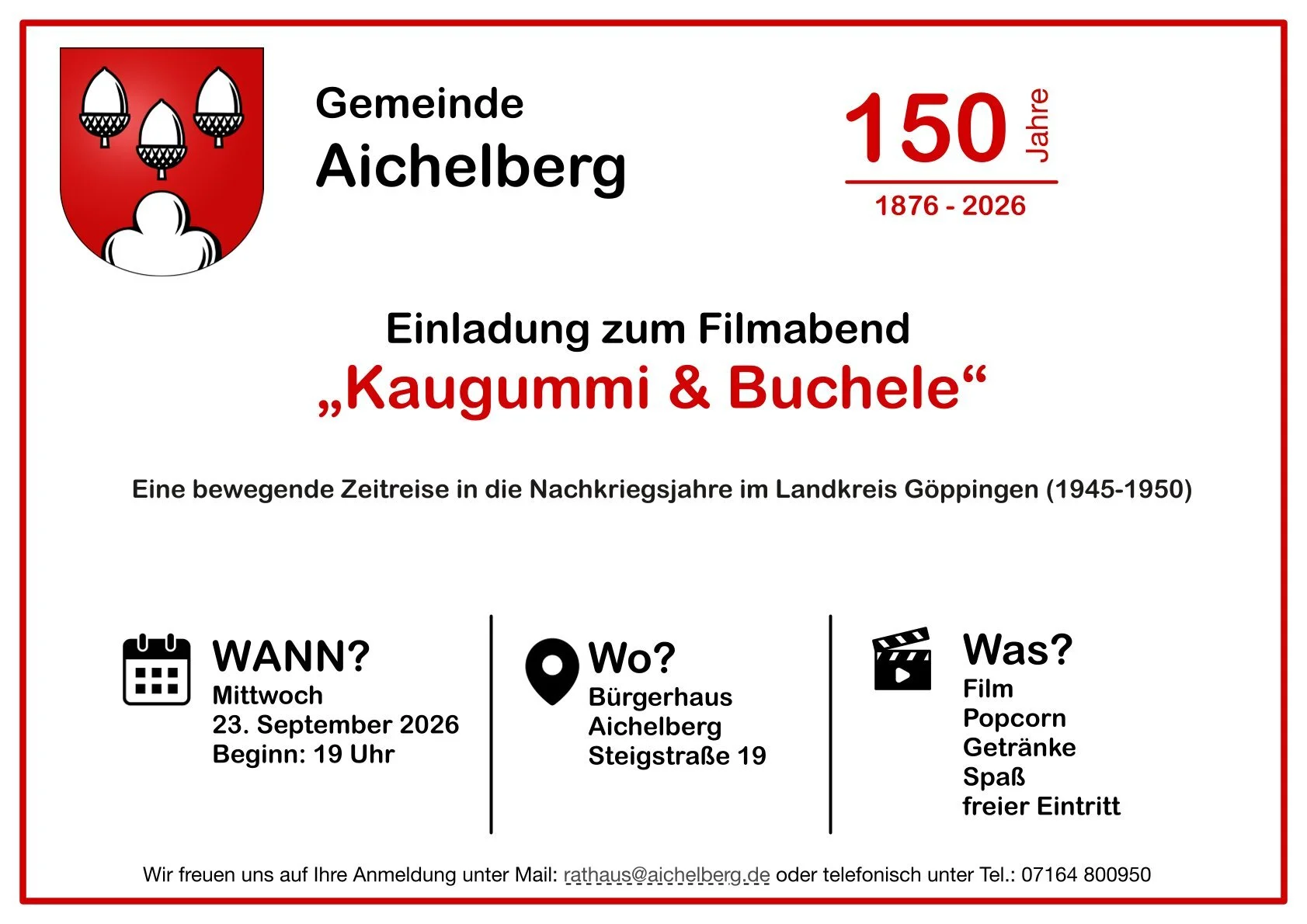 Jubiläum Vorderseite