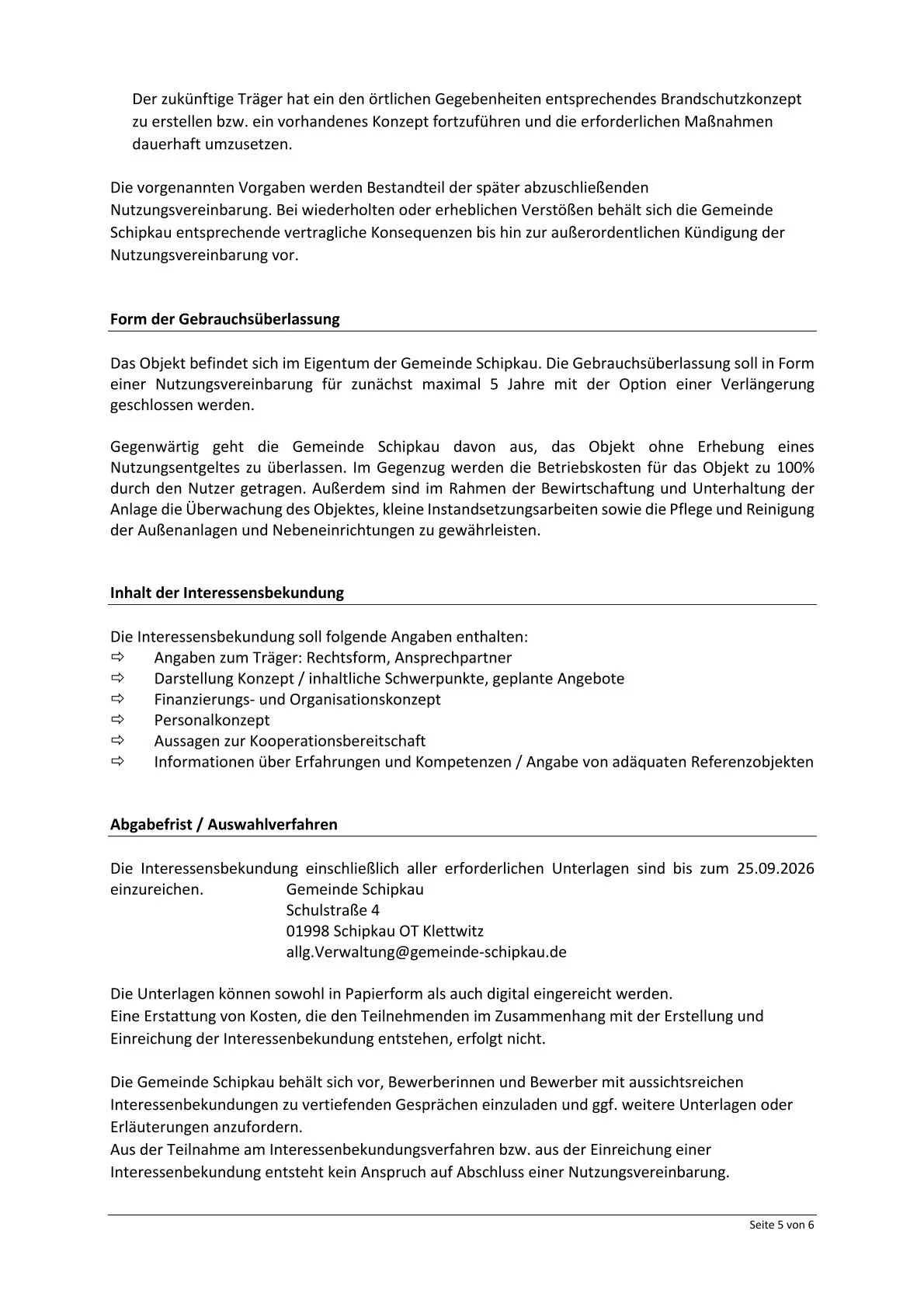 Aufruf zur Interessenbekundung5
