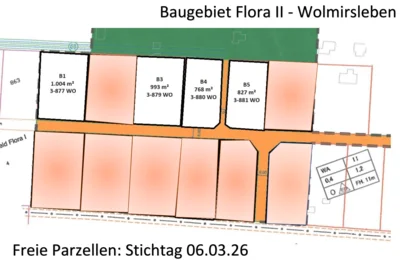 freie Parzellen Baugebiet Flora II Wolmirsleben