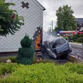 PKW-Brand in Großschirma am 11.07.2024