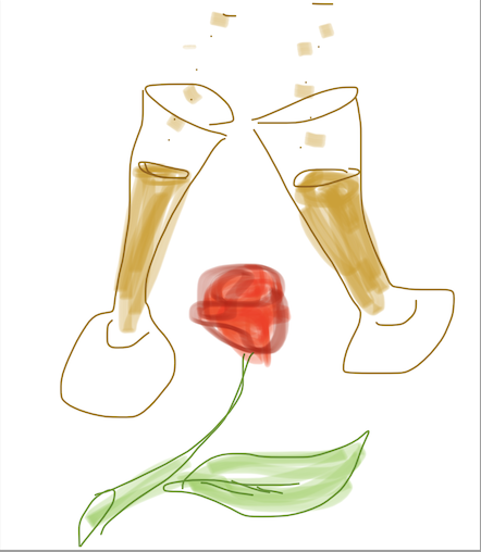 Champagner und Rose 3
