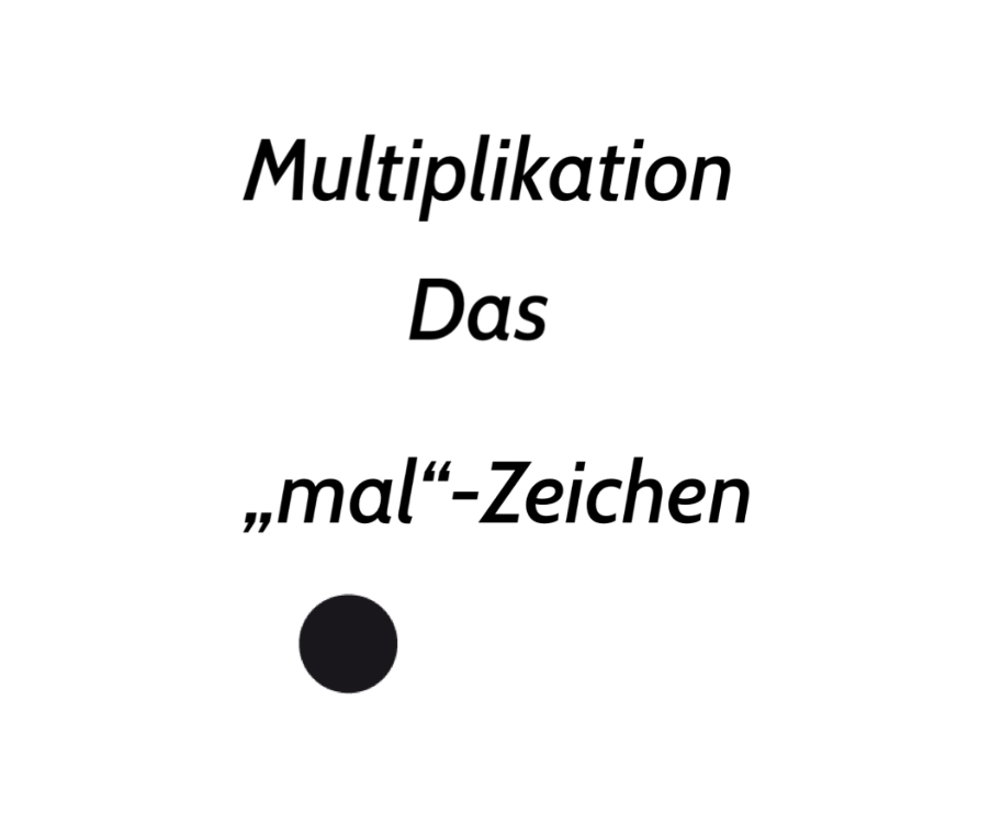 Multiplikation Malzeichen