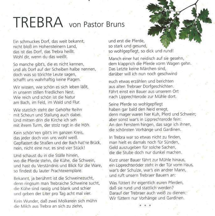 Gedicht über Trebra