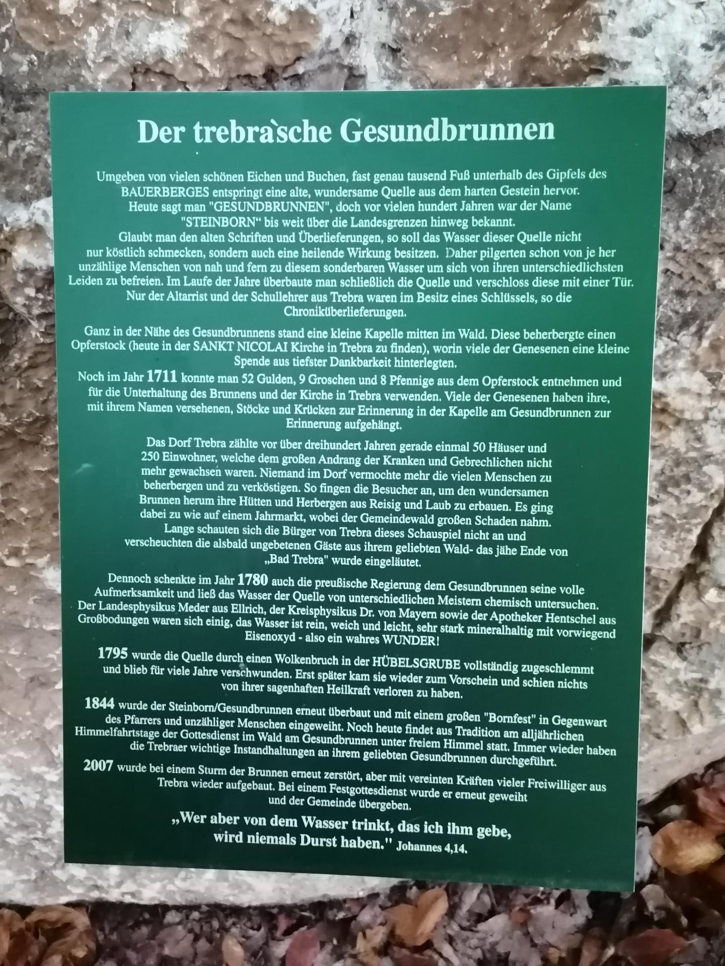 Schild Gesundbrunnen grün