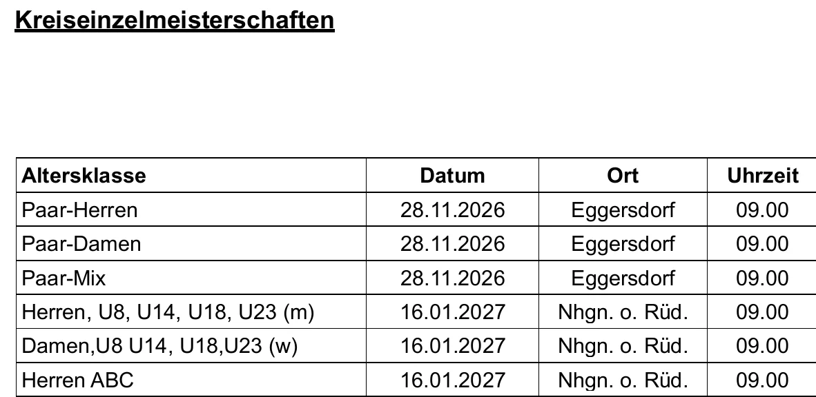 Kreiseinzelmeisterschaften 2026-27