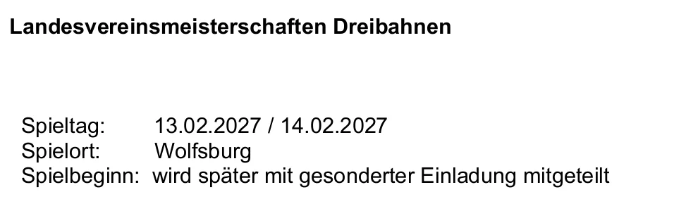 LVM Dreibahnen 2026-27