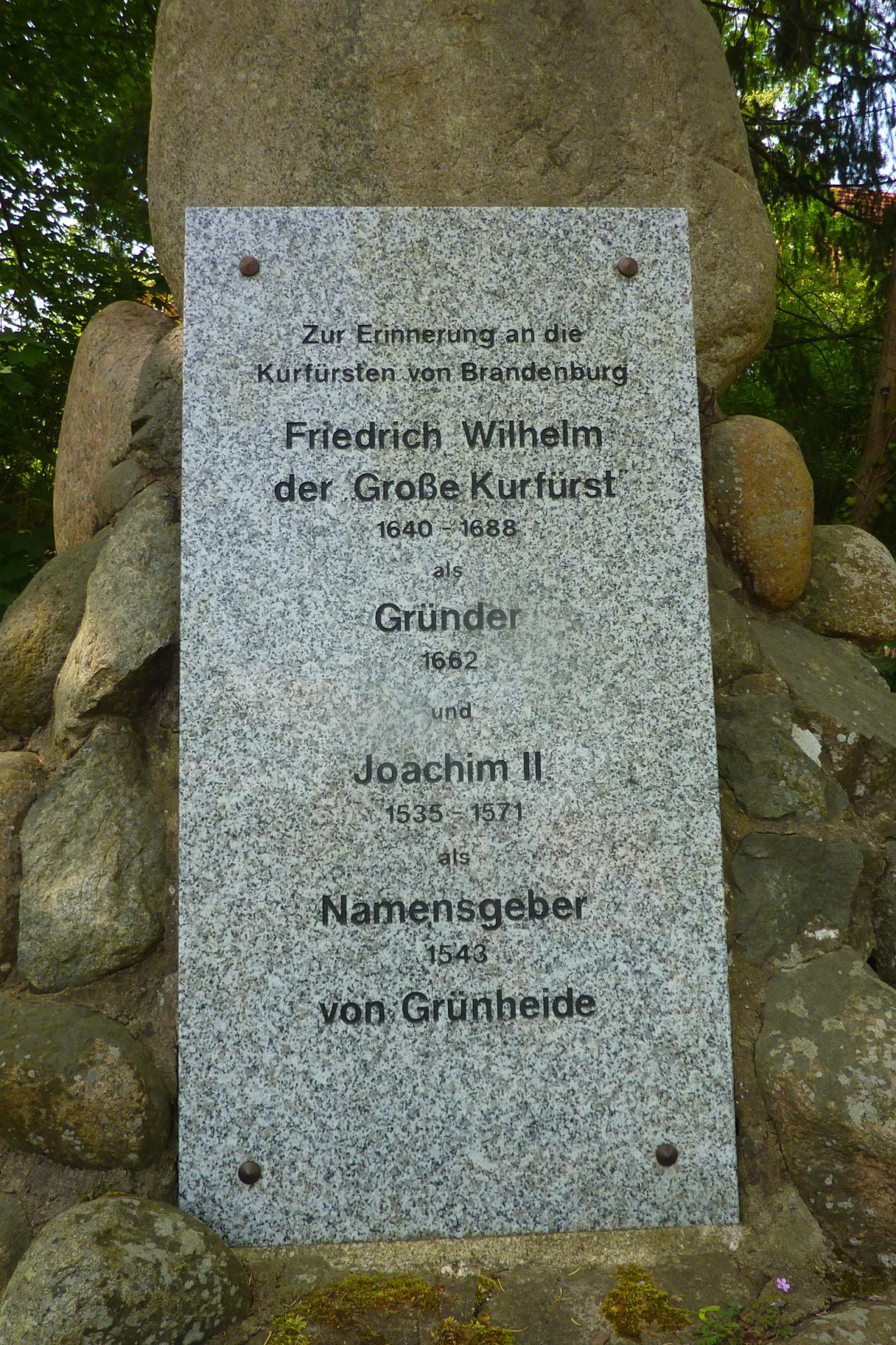 Denkmal am Kellerberg, Foto: Gemeinde Grünheide