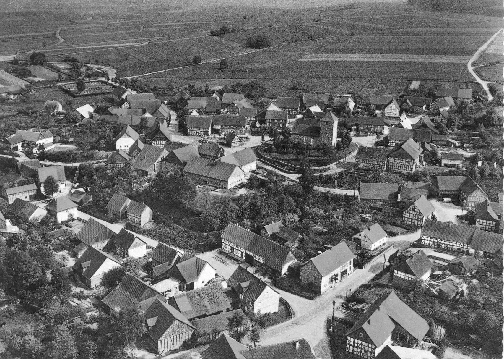 Luftbild Bühren 1960er Hahre