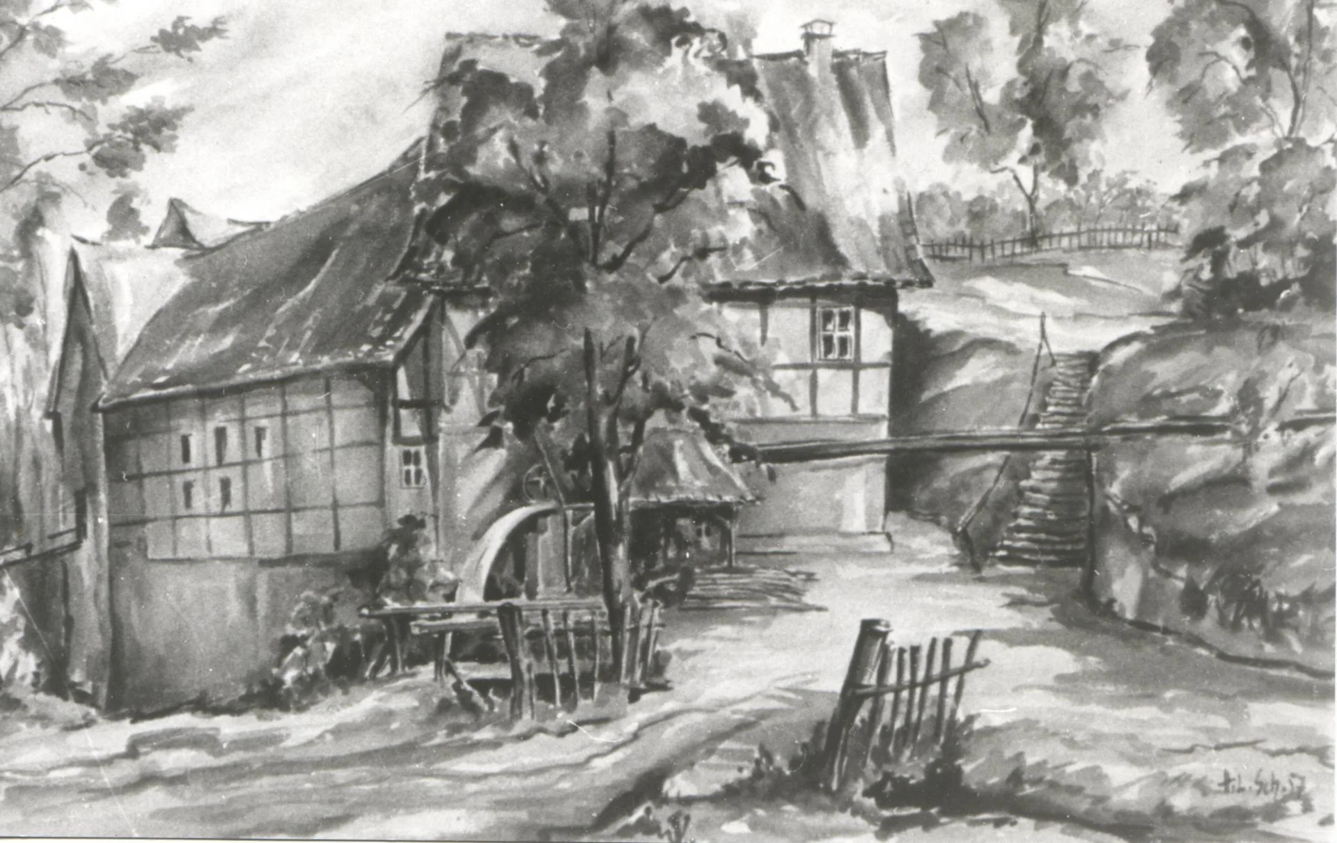 Rinke- Mühle  Aquarell