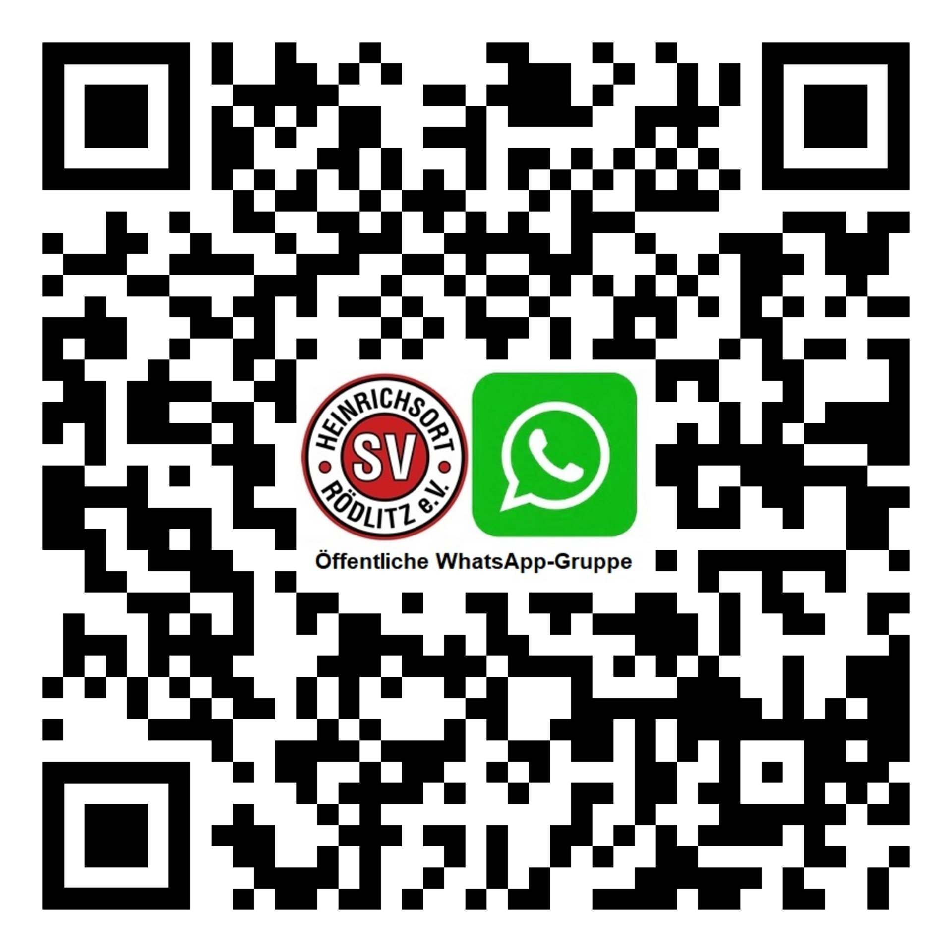 QR-Code zur öffentlichen WhatsApp-Gruppe des Vereins