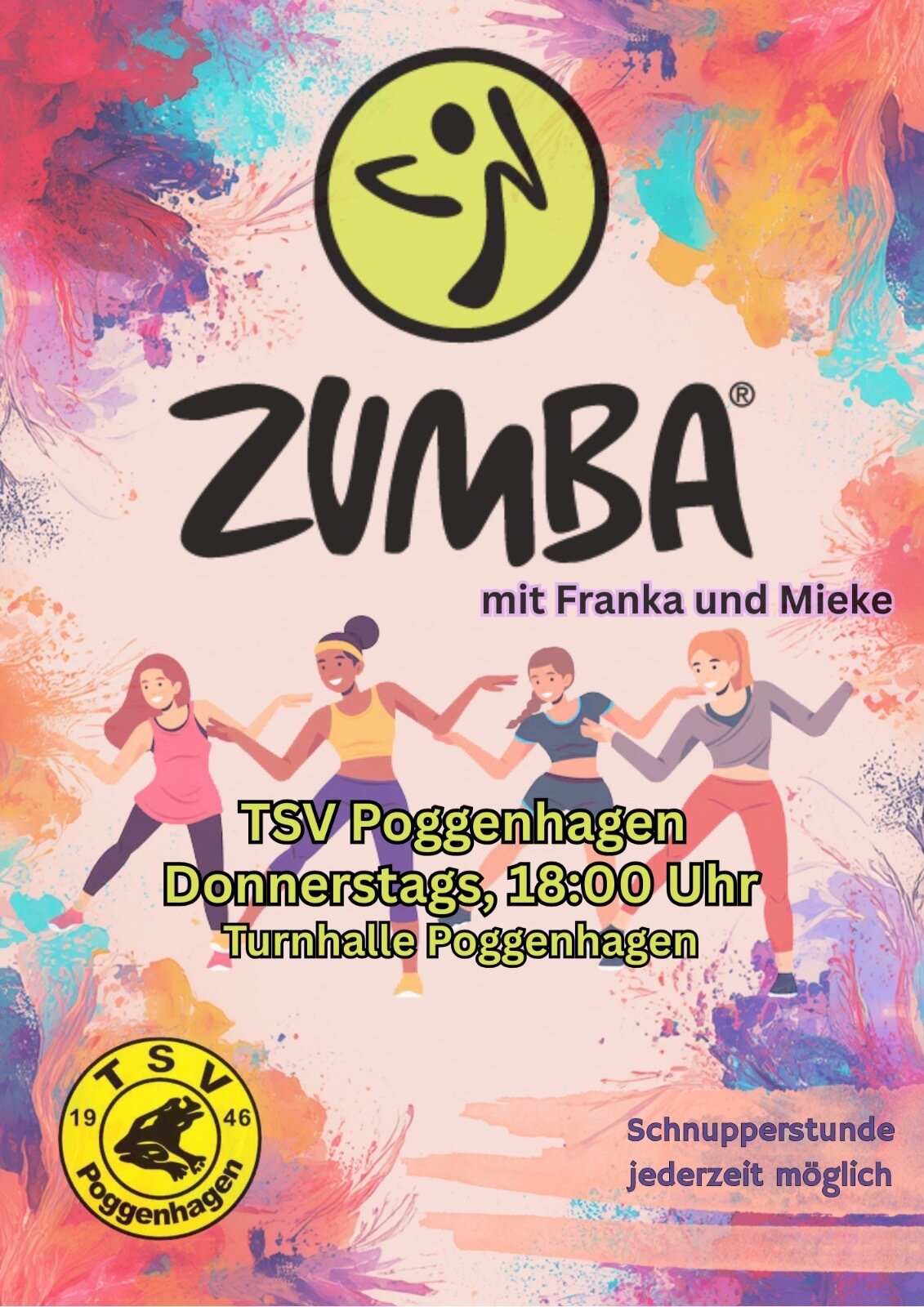 Plakat  Zumba Mieke u Franka