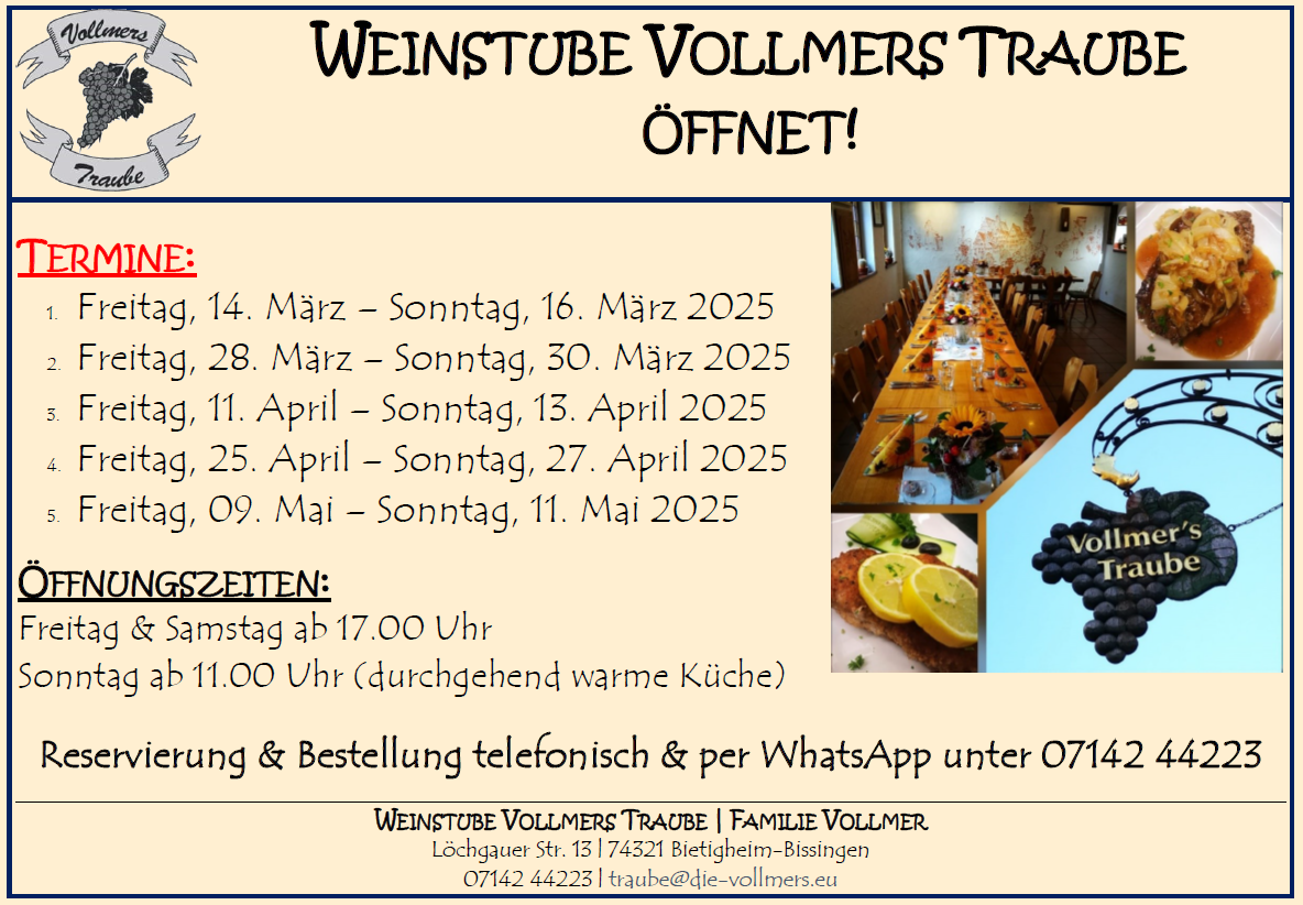 Öffnungszeiten
