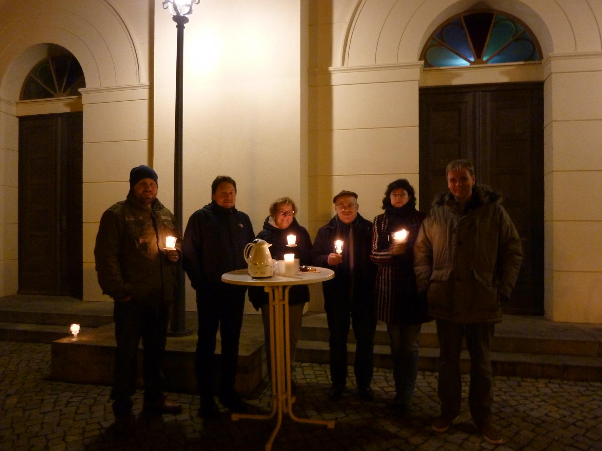 Mahnwache vor der St. Nicolaikirche am 17.1.2020