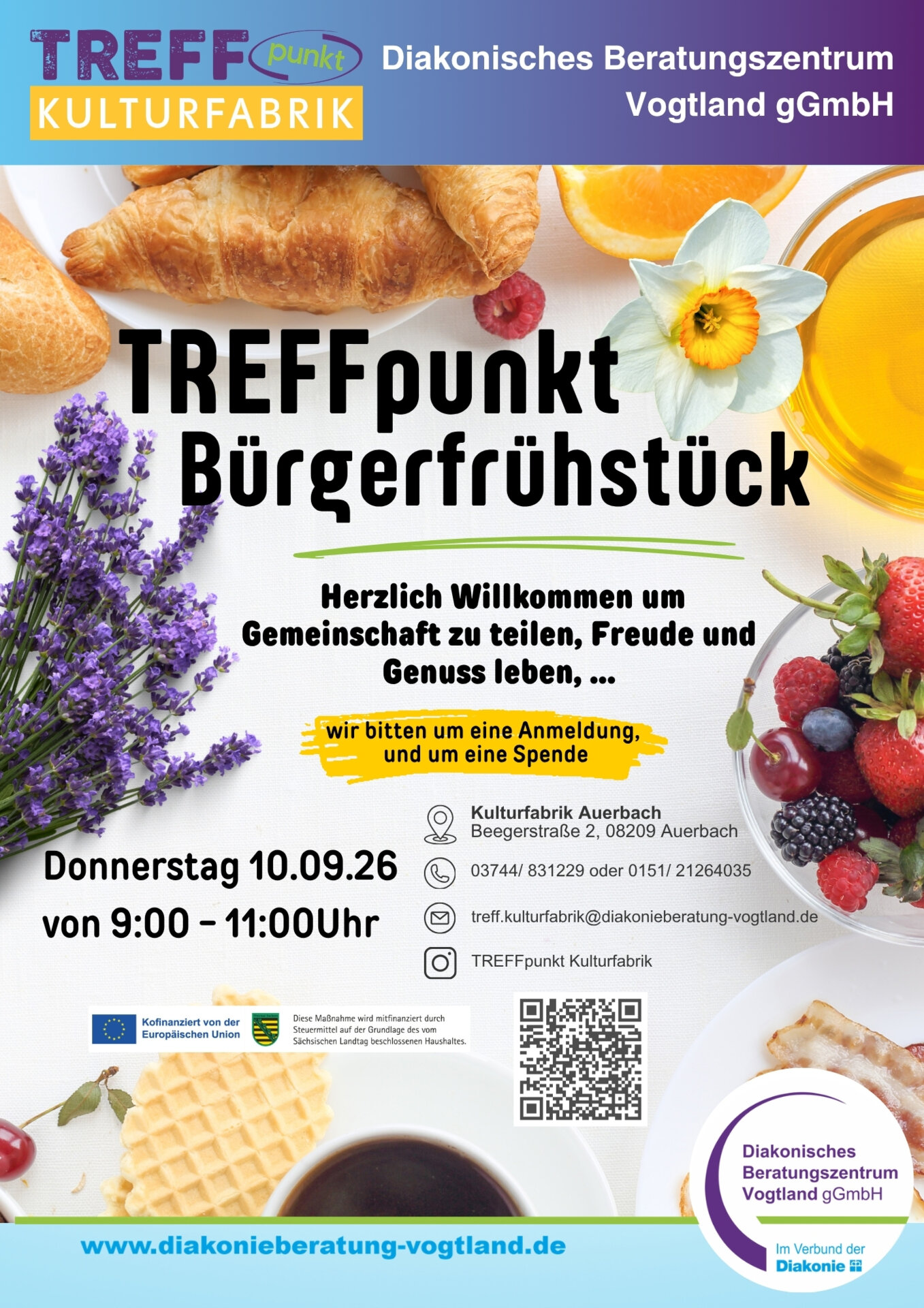 Bürgerfrühstück in der Kulturfabrik 10.09.26