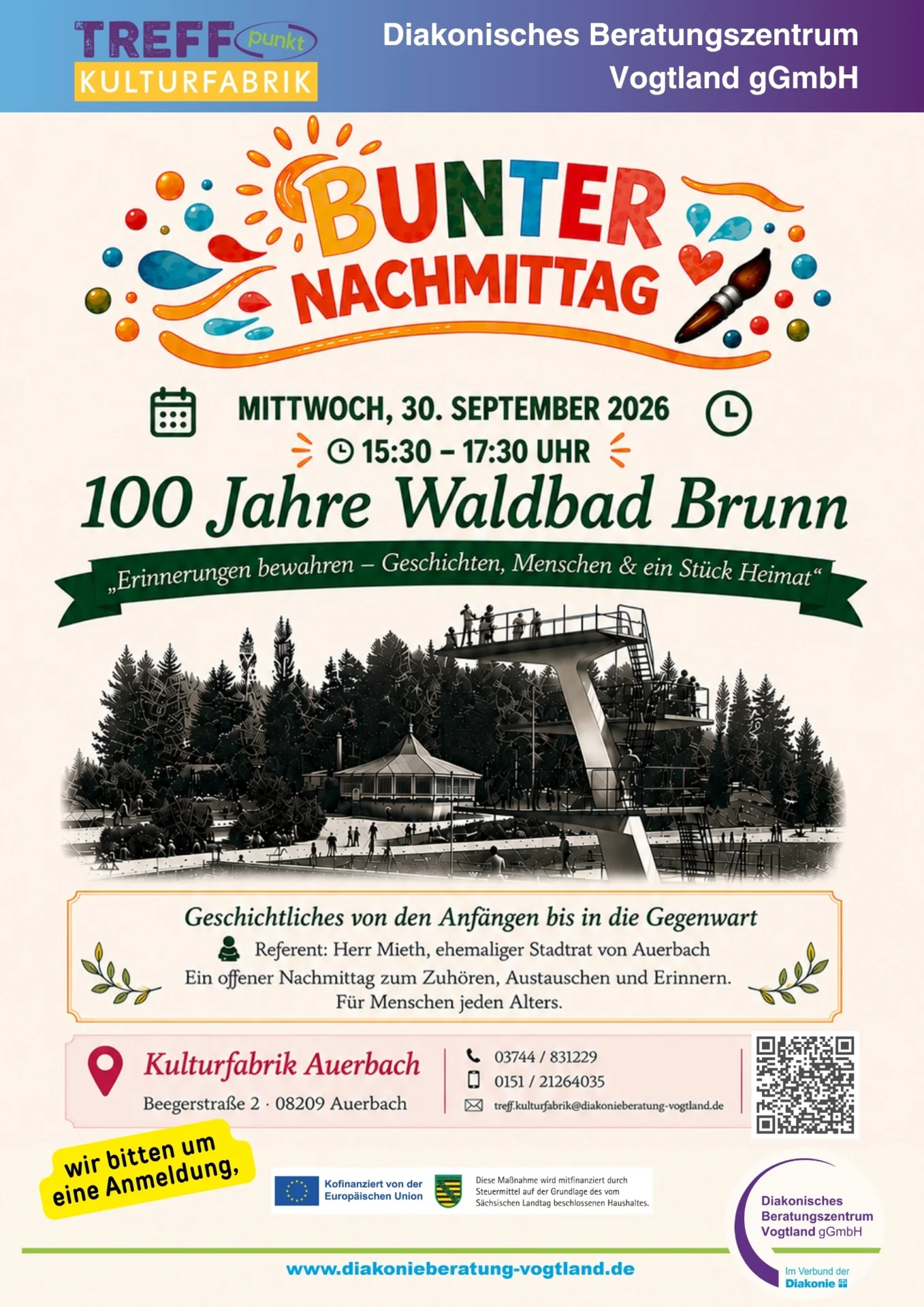 Bunter Nachmittag im Waldbad Brunn 30.09.26