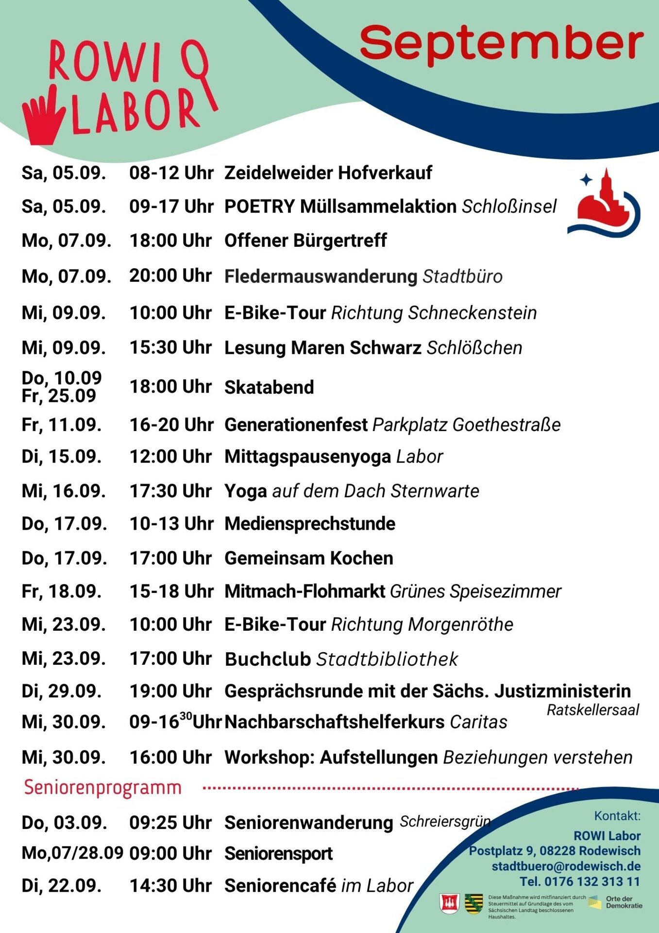 Veranstaltungen RoWi-Labor im September